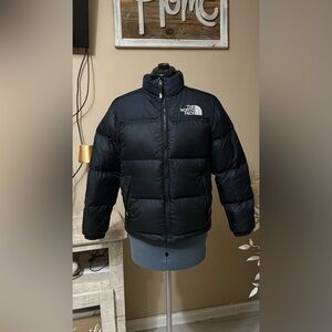 The North Face 700 Black Down Puffer Jacket with Logo